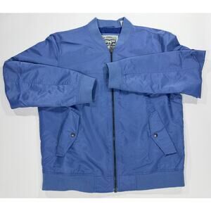 Levis Mens Blue Nylon Bomber‎ Flight Jacket LM2MN614 Size L